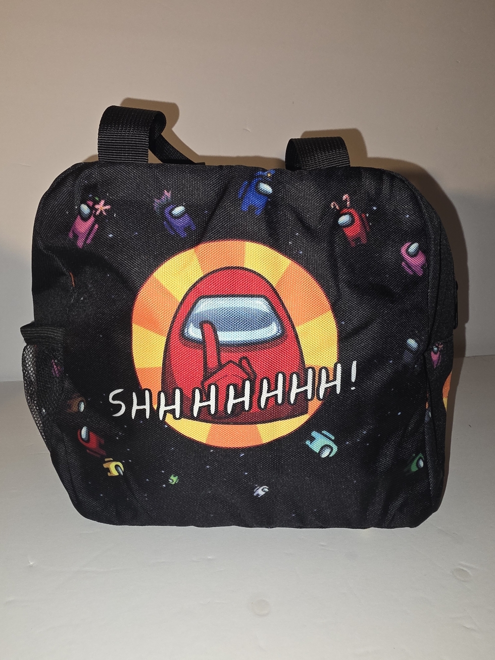 Among Us Red Crew Lunch Bag - Black Background